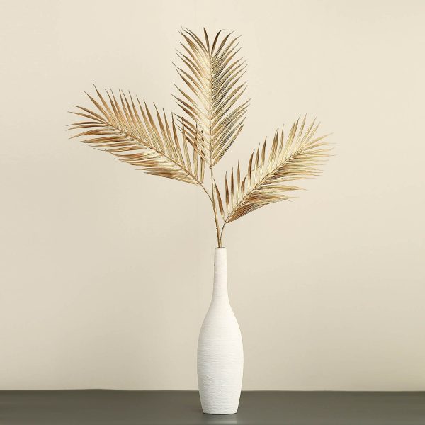 Pack of 2 | 32" Metallic Gold Artificial Palm Leaf Spray, Vase Filler Wedding Floral Decoration - Image 11
